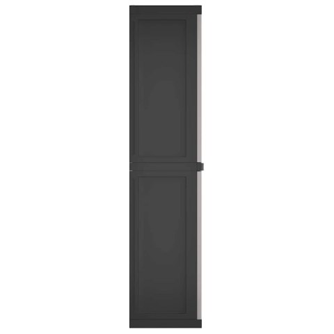 SZAFKA OGRODOWA SZARO-CZARNA 65X37X165CM PP