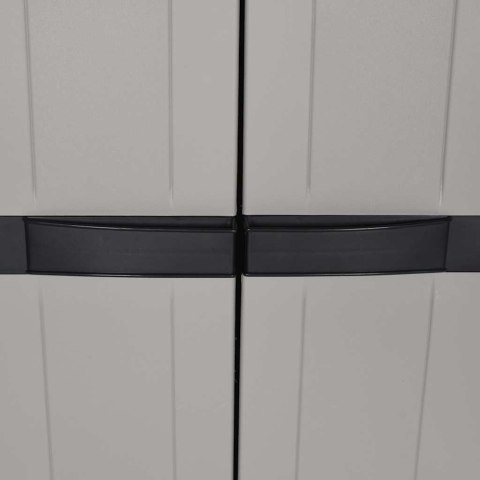 SZAFKA OGRODOWA SZARO-CZARNA 65X37X165CM PP