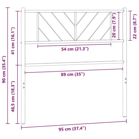 METALOWE WYMIENNE WEZGŁOWIE BIAŁE 90CM