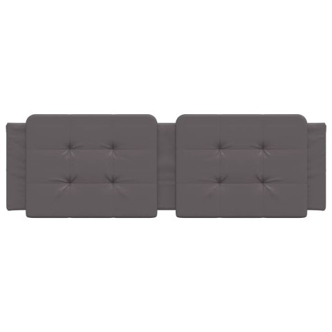 PODUSZKA NA WEZGŁOWIE ZADAR SZARA 160CM SZTUCZNA SKÓRA