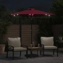 PARASOL OGRODOWY LED STALOWY SŁUPEK BORDOWY 225X225X212CM