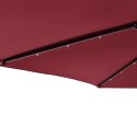 PARASOL OGRODOWY LED STALOWY SŁUPEK BORDOWY 225X225X212CM