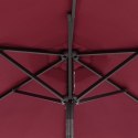PARASOL OGRODOWY LED STALOWY SŁUPEK BORDOWY 225X225X212CM