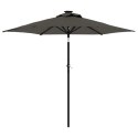 PARASOL OGRODOWY NA STALOWYM SŁUPKU ANTRACYT 225X225X212CM