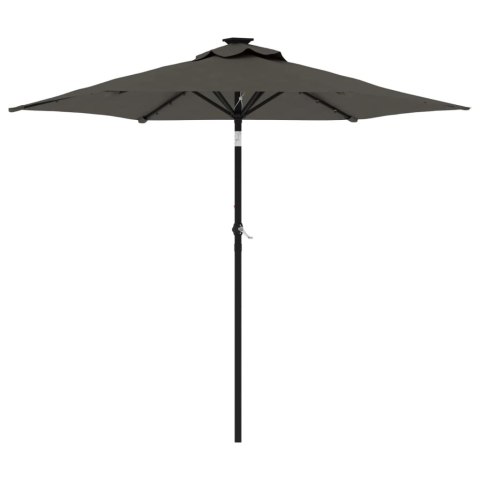 PARASOL OGRODOWY NA STALOWYM SŁUPKU ANTRACYT 225X225X212CM