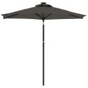 PARASOL OGRODOWY NA STALOWYM SŁUPKU ANTRACYT 225X225X212CM