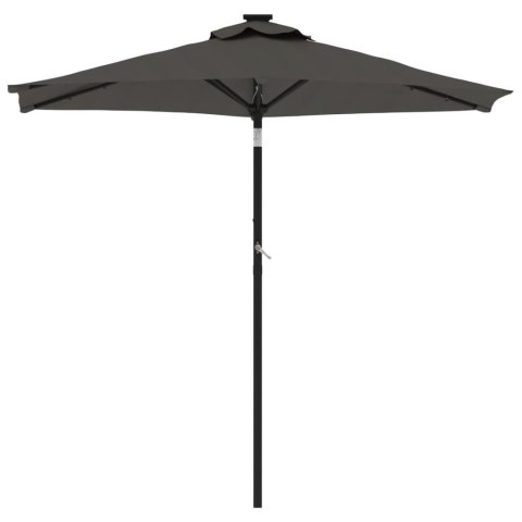 PARASOL OGRODOWY NA STALOWYM SŁUPKU ANTRACYT 225X225X212CM