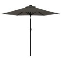 PARASOL OGRODOWY NA STALOWYM SŁUPKU ANTRACYT 225X225X212CM