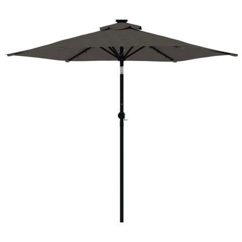 PARASOL OGRODOWY NA STALOWYM SŁUPKU ANTRACYT 225X225X212CM