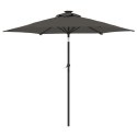 PARASOL OGRODOWY NA STALOWYM SŁUPKU ANTRACYT 225X225X212CM