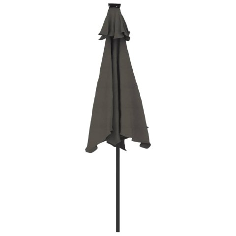 PARASOL OGRODOWY NA STALOWYM SŁUPKU ANTRACYT 225X225X212CM
