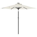 PARASOL OGRODOWY NA STALOWYM SŁUPKU BIAŁY 225X225X212CM