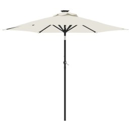 PARASOL OGRODOWY NA STALOWYM SŁUPKU BIAŁY 225X225X212CM