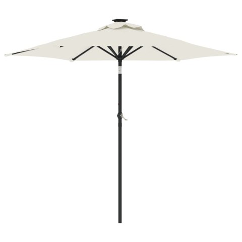 PARASOL OGRODOWY NA STALOWYM SŁUPKU BIAŁY 225X225X212CM