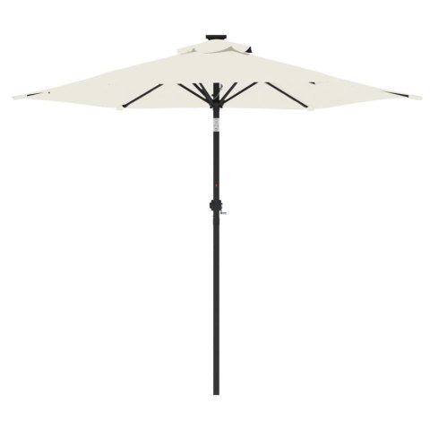 PARASOL OGRODOWY NA STALOWYM SŁUPKU BIAŁY 225X225X212CM