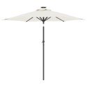 PARASOL OGRODOWY NA STALOWYM SŁUPKU BIAŁY 225X225X212CM
