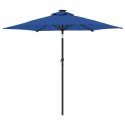 PARASOL OGRODOWY NA STALOWYM SŁUPKU LAZUROWY 225X225X212CM