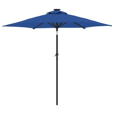 PARASOL OGRODOWY NA STALOWYM SŁUPKU LAZUROWY 225X225X212CM