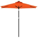 PARASOL OGRODOWY NA STALOWYM SŁUPKU TERAKOTA 225X225X212CM