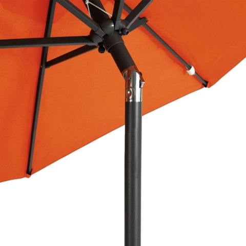 PARASOL OGRODOWY NA STALOWYM SŁUPKU TERAKOTA 225X225X212CM
