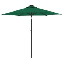 PARASOL OGRODOWY NA STALOWYM SŁUPKU ZIELONY 225X225X212CM