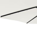 PARASOL OGRODOWY Z LED STALOWY SŁUPEK BIAŁY 225X225X212CM