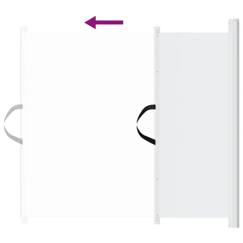 ROZSUWANA BRAMKA DLA ZWIERZĄT BIAŁA 102,5X125CM