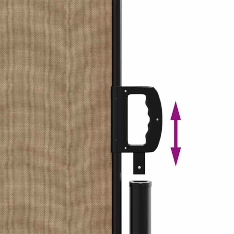 VidaXL Zwijana markiza boczna, taupe, 117x300 cm