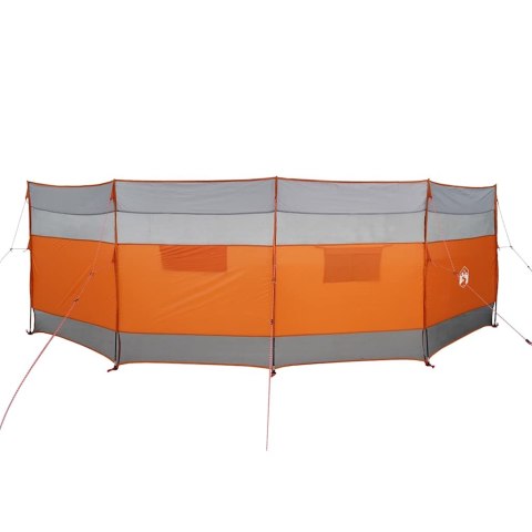 CAMPING WINDBREAK SZARY I POMARAŃCZOWY 510X153CM WODOODPORNY