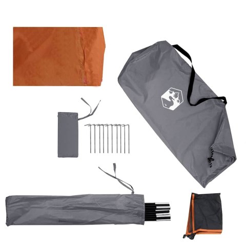 CAMPING WINDBREAK SZARY I POMARAŃCZOWY 510X153CM WODOODPORNY