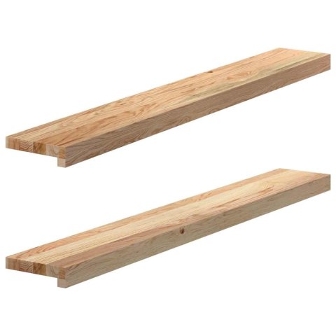PARAPETY 2 SZT. SUROWE 110X15X2CM LITE DREWNO DĘBOWE