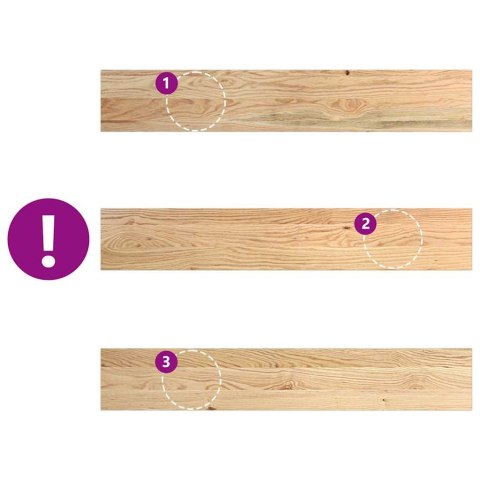 PARAPETY 2 SZT. SUROWE 90X15X2CM LITE DREWNO DĘBOWE