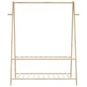 WIESZAK NA UBRANIA Z PÓŁKAMI 132X45,5X150,5CM BAMBUSOWY