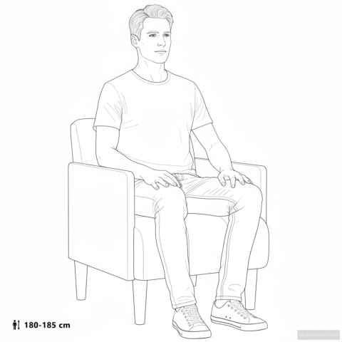 SOFA FOTEL Z PODŁOKIETNIKAMI BRĄZOWY 55CM AKSAMIT