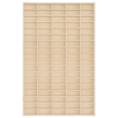 DREWNIANA GABLOTA KOLEKCJONERSKA Z 90 PRZEGRÓDKAMI 50,5X4,5X79CM