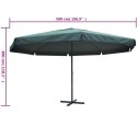 PARASOL Z ALUMINIUM 500CM ZIELONY
