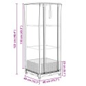 PODWYŻSZONA DONICA ZE SZKLARNIĄ WYGLĄD RATTANU 40X40X123CM