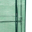 PODWYŻSZONA DONICA ZE SZKLARNIĄ WYGLĄD RATTANU 80X40X123CM