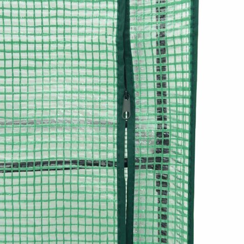 PODWYŻSZONA DONICA ZE SZKLARNIĄ WYGLĄD RATTANU 80X40X138CM