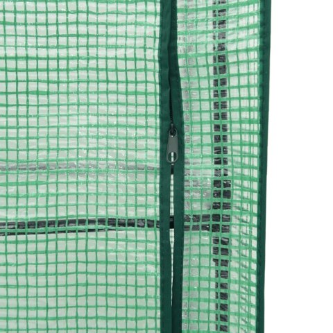 PODWYŻSZONA DONICA ZE SZKLARNIĄ WYGLĄD RATTANU 80X40X138CM