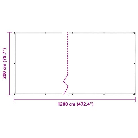 PRZEZROCZYSTA PLANDEKA PŁACHTA OCHRONNA Z OCZKAMI 2X12M PVC