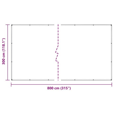 PRZEZROCZYSTA PLANDEKA PŁACHTA OCHRONNA Z OCZKAMI 3X8M PVC