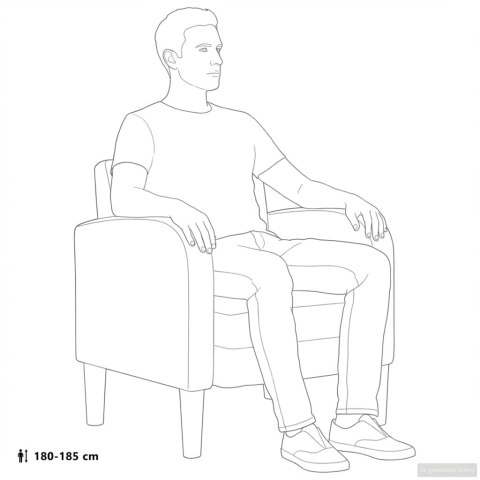 VidaXL Sofa Fotel z Podłokietnikami Cappuccino 54 cm Skóra ekologiczna