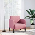 SOFA FOTEL Z PODŁOKIETNIKAMI RÓŻOWY 54CM AKSAMIT