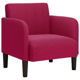 SOFA FOTEL Z PODŁOKIETNIKAMI WINO CZERWONE 54CM AKSAMIT