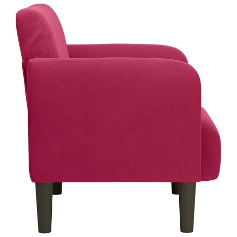 SOFA FOTEL Z PODŁOKIETNIKAMI WINO CZERWONE 54CM AKSAMIT