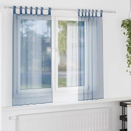 ZASŁONY WOALOWE Z PĘTELKAMI 2 SZT. ROYAL BLUE 140X175CM