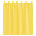 ZASŁONY WOALOWE Z PĘTELKAMI 2 SZT. ŻÓŁTE 140X140CM