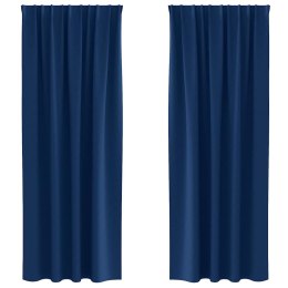 FIRANY BLACKOUT Z KÓŁKAMI 2 SZT. CIEMNONIEBIESKI 225X140CM