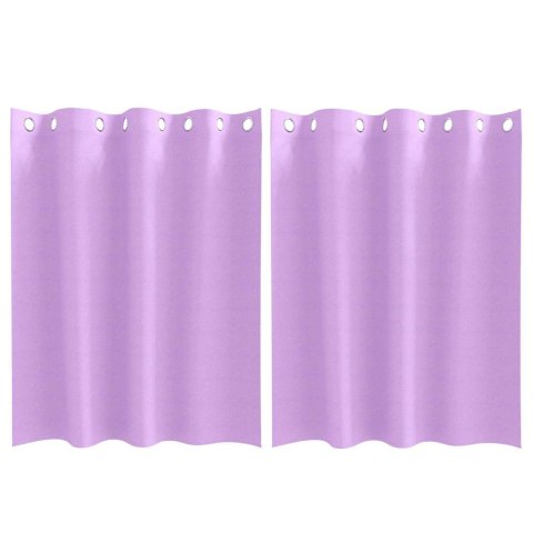 FIRANY BLACKOUT Z KÓŁKAMI 2 SZT. FIOLETOWY 140X140CM